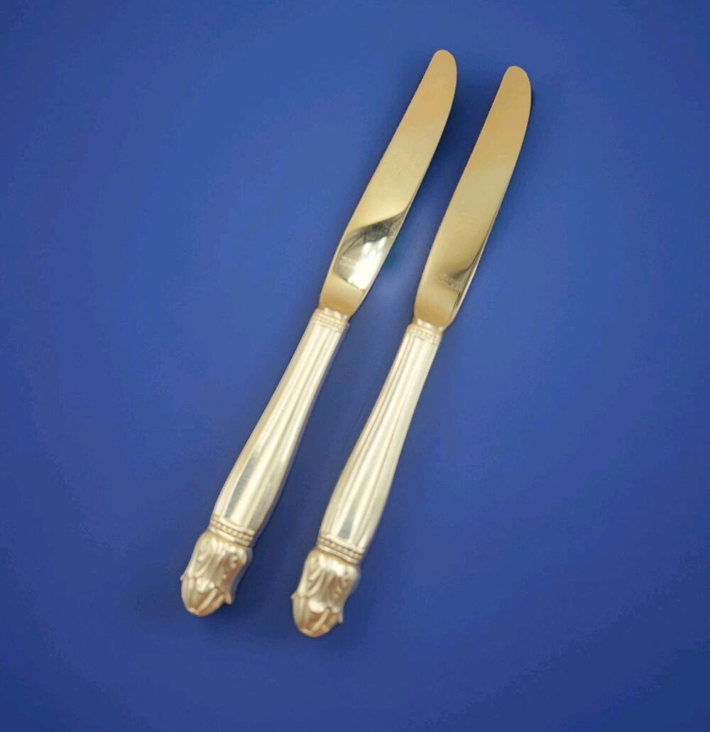 Holmes & Edwards International Silver 1938 Danish Princess Dinner Knive Set of 2